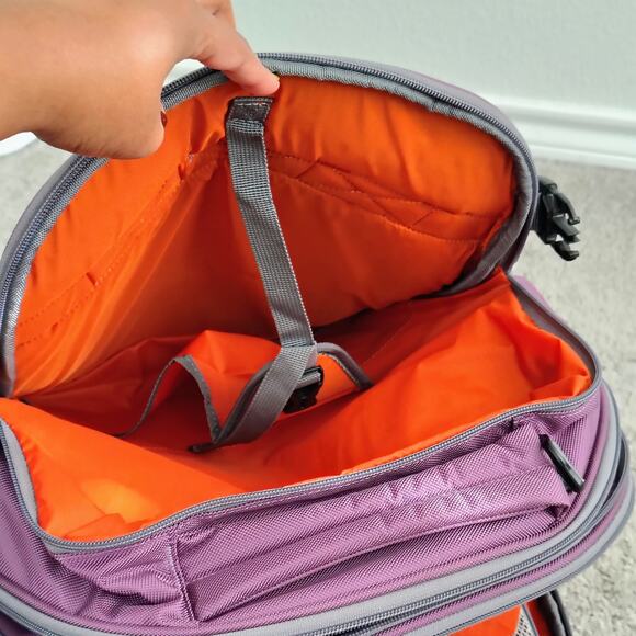 Ebags Purple Mother Lode Carry on Travel Backpack Convertible Expandable Luggage - Picture 5 of 10